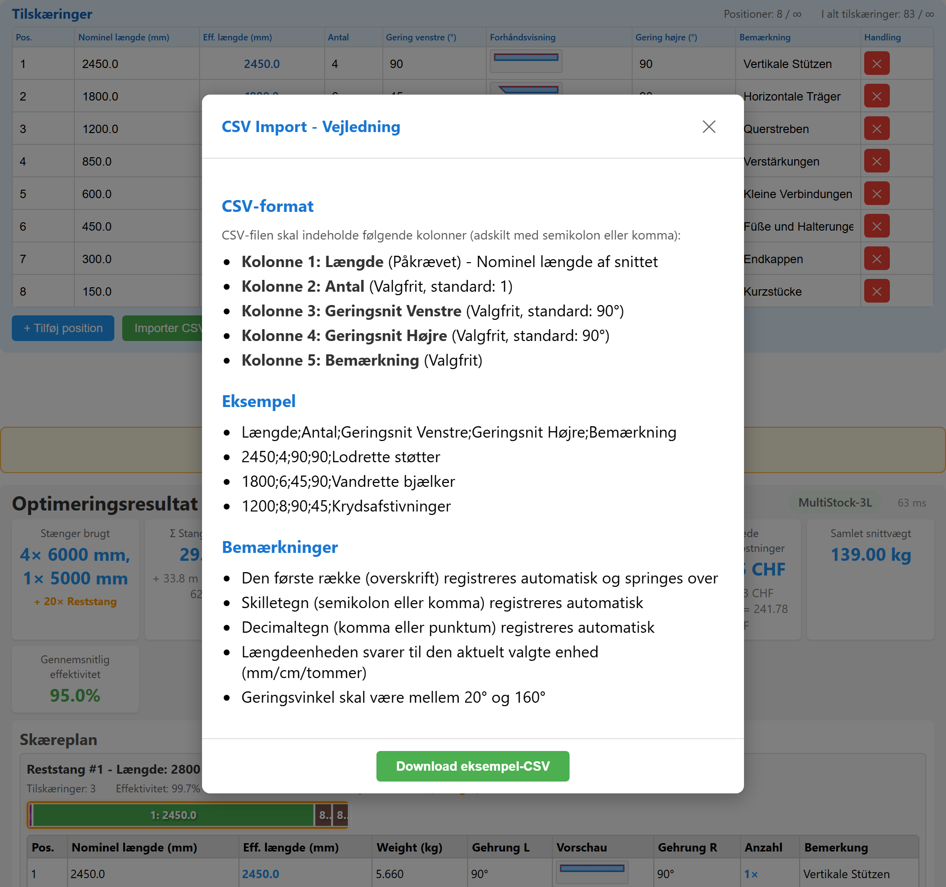 CSV-import