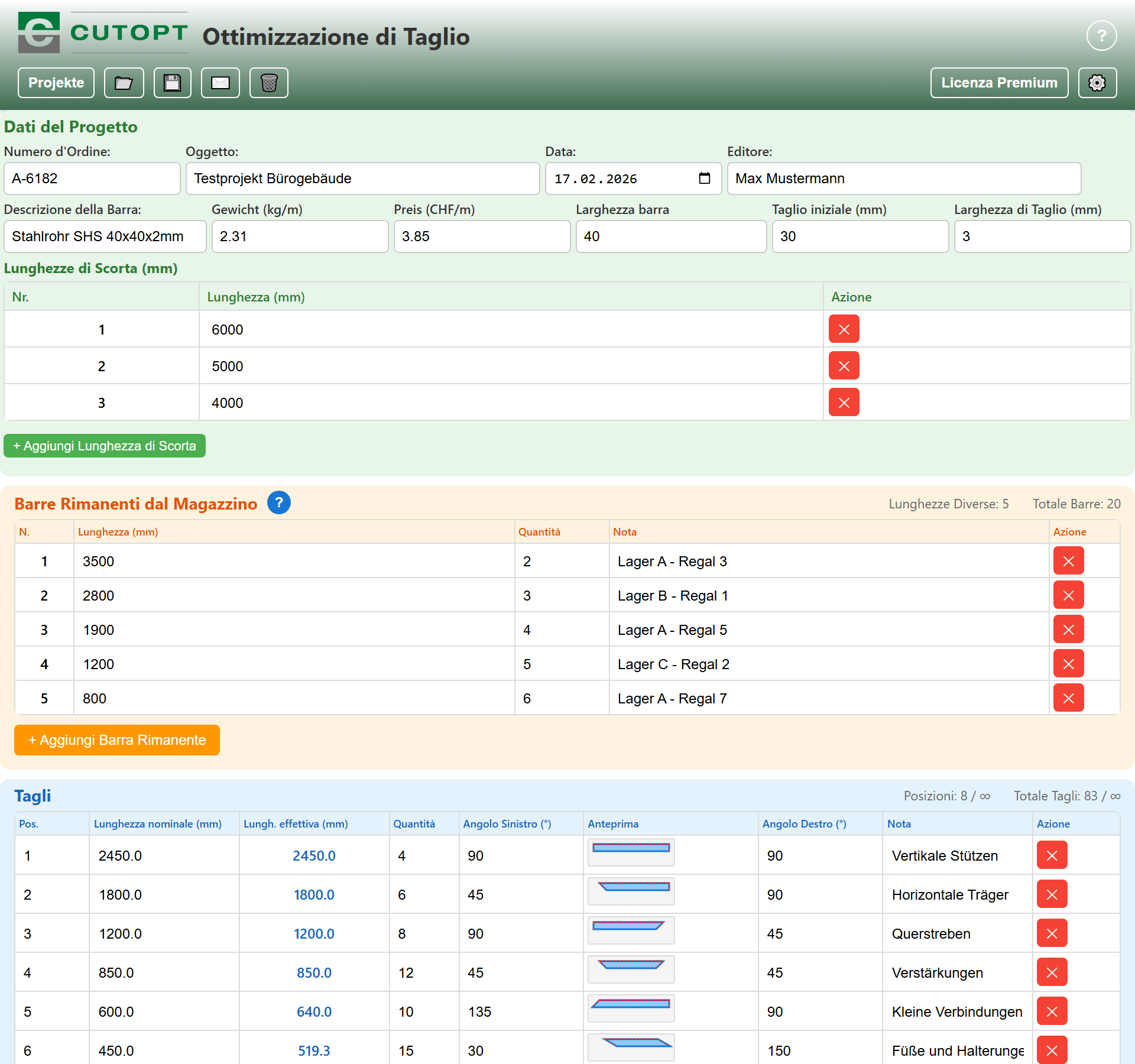 CUTOPT Application Screenshot