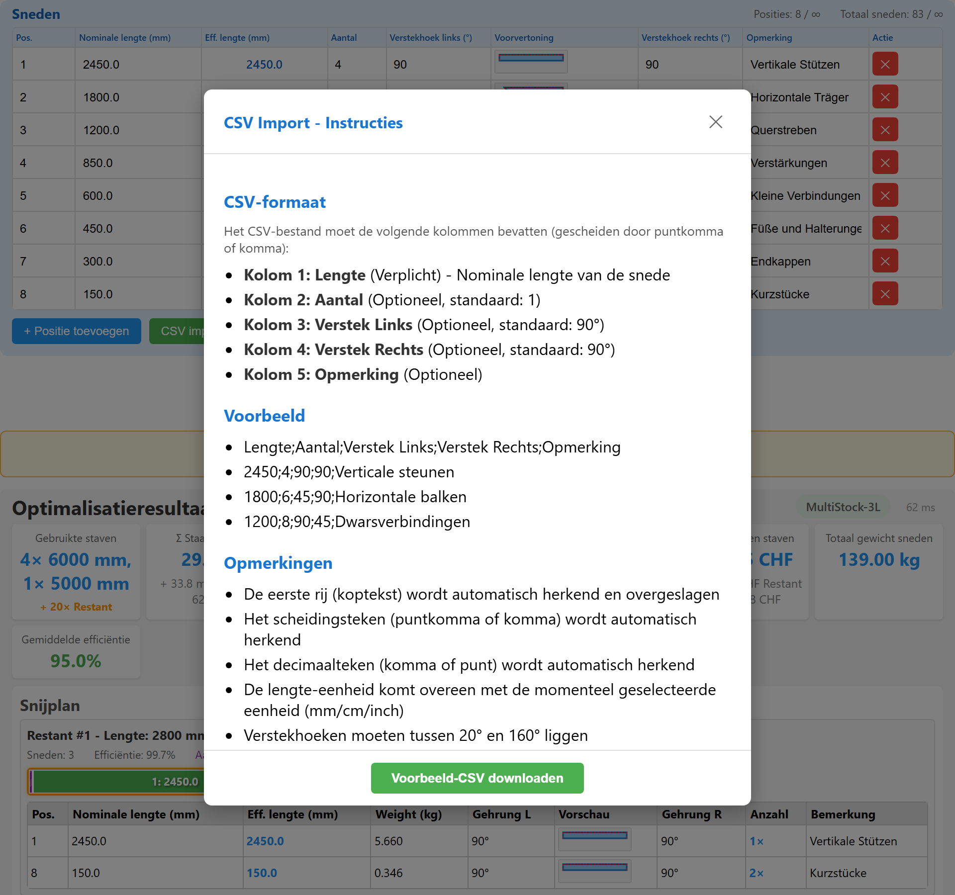 CSV-import